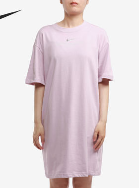 Nike/耐克正品短袖夏季中长款休闲女子透气上衣裙T恤CZ9407-576