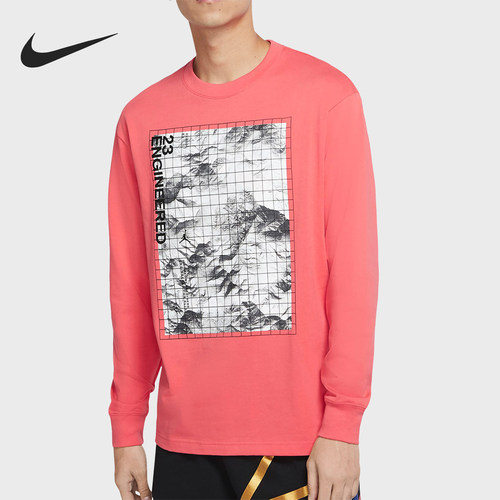 Nike/耐克正品秋冬新款男士印花篮球图案宽松T恤CT3658-850