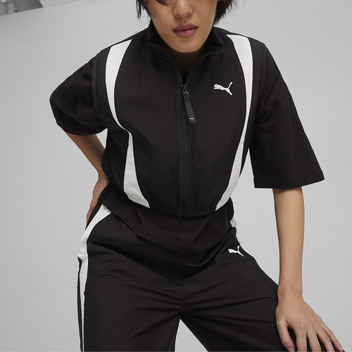 Puma/彪马正品当季新款女士运动休闲短款立领马甲626032-01