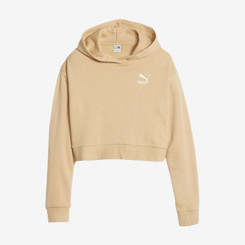 Puma彪马正品Classics女童连帽宽松短款长袖套头卫衣621609-84