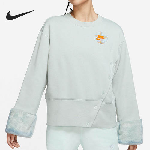 Nike/耐克正品女子针织休闲运动加绒保暖套头卫衣 DD4538-013