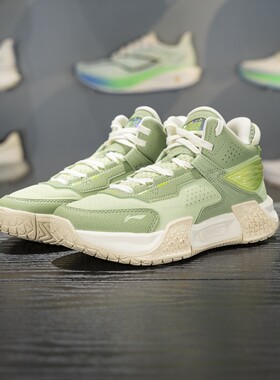 李宁正品驰骋V2男大童轻便透气耐磨运动训练实战篮球鞋YKBV084-7