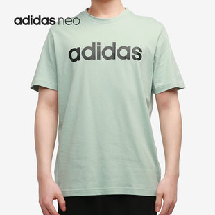 新款 Adidas 阿迪达斯正品 当季 运动T恤GP4903 男子印花圆领短袖