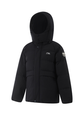 李宁正品运动生活系列男女小大童防泼水保暖宽松羽绒服YYMU105