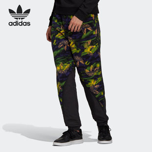 Adidas 三叶草男士 潮流休闲系带印花长裤 GE0800 阿迪达斯正品