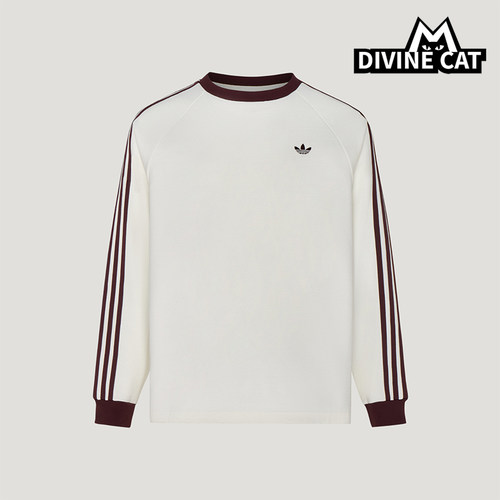 Adidas/阿迪达斯正品三叶草男士宽松运动条纹长袖T恤LD6431