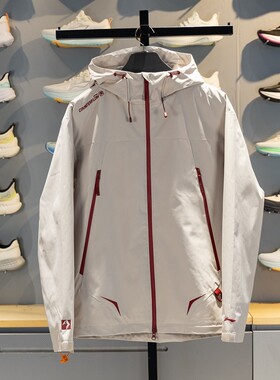 李宁正品户外系列男子防泼水运动休闲拉链连帽夹克外套AFYW005-1