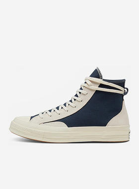 Converse匡威 1970S高帮小fog灰白墨蓝色黑白拼接解构板鞋168604C