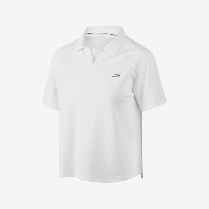 Skechers/斯凯奇正品当季新款女子针织运动POLO短袖衫