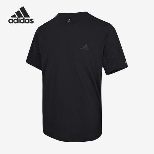 Adidas/阿迪达斯正品圆领套头T恤新款男黑色短袖T恤KX2742