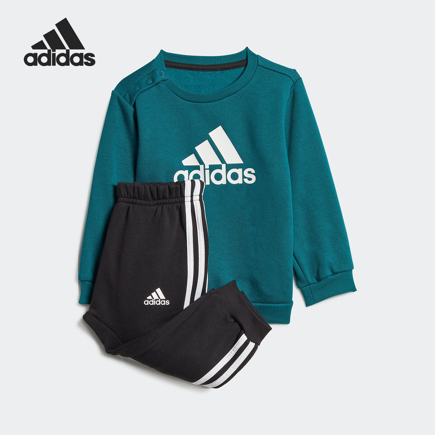 Adidas/阿迪达斯正品居家儿童运动长袖圆领休闲套装HF1960