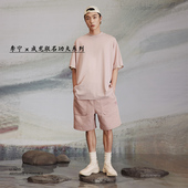 吸湿宽松短卫裤 李宁正品 成龙联名功夫系列男子简约时尚 AKSU147