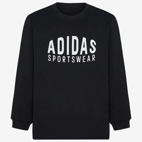 Adidas阿迪达斯正品LK LS儿童休闲运动柔软长袖T恤上衣LE9695