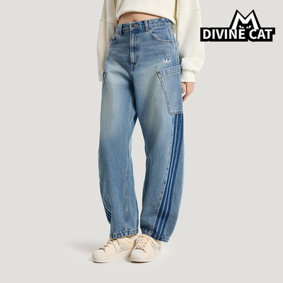 Adidas/阿迪达斯正品三叶草DENIMJOGERS新款经典女运动裤KR2628