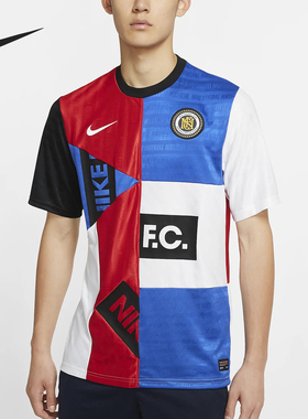 Nike/耐克正品F.C.男士足球训练透气运动短袖T恤CJ2490-480