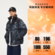 印花防泼水宽松立领羽绒服AYMU601 系列男女时尚 李宁正品 运动时尚
