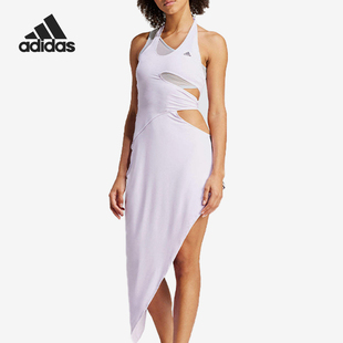 ZHOU女士镂空设计修身 RUI 连衣裙IU3062 阿迪达斯正品 Adidas