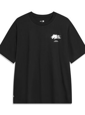 Lining/李宁正品OG_SLICK联名款男女同款吸汗舒适宽松短袖AHST483