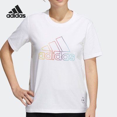 Adidas/阿迪达斯正品年新款女子夏季短袖休闲运动T恤 HA3633