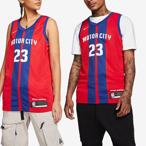 Nike耐克正品NBA城市版底特律活塞格里芬23号背心篮球AV4636-658