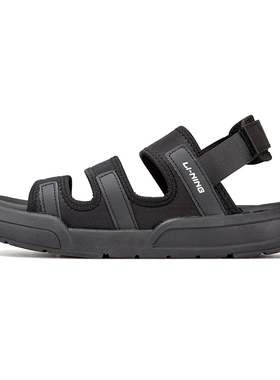 李宁正品拖鞋男子新款运动魔术贴潮流运动沙滩鞋AGUN007