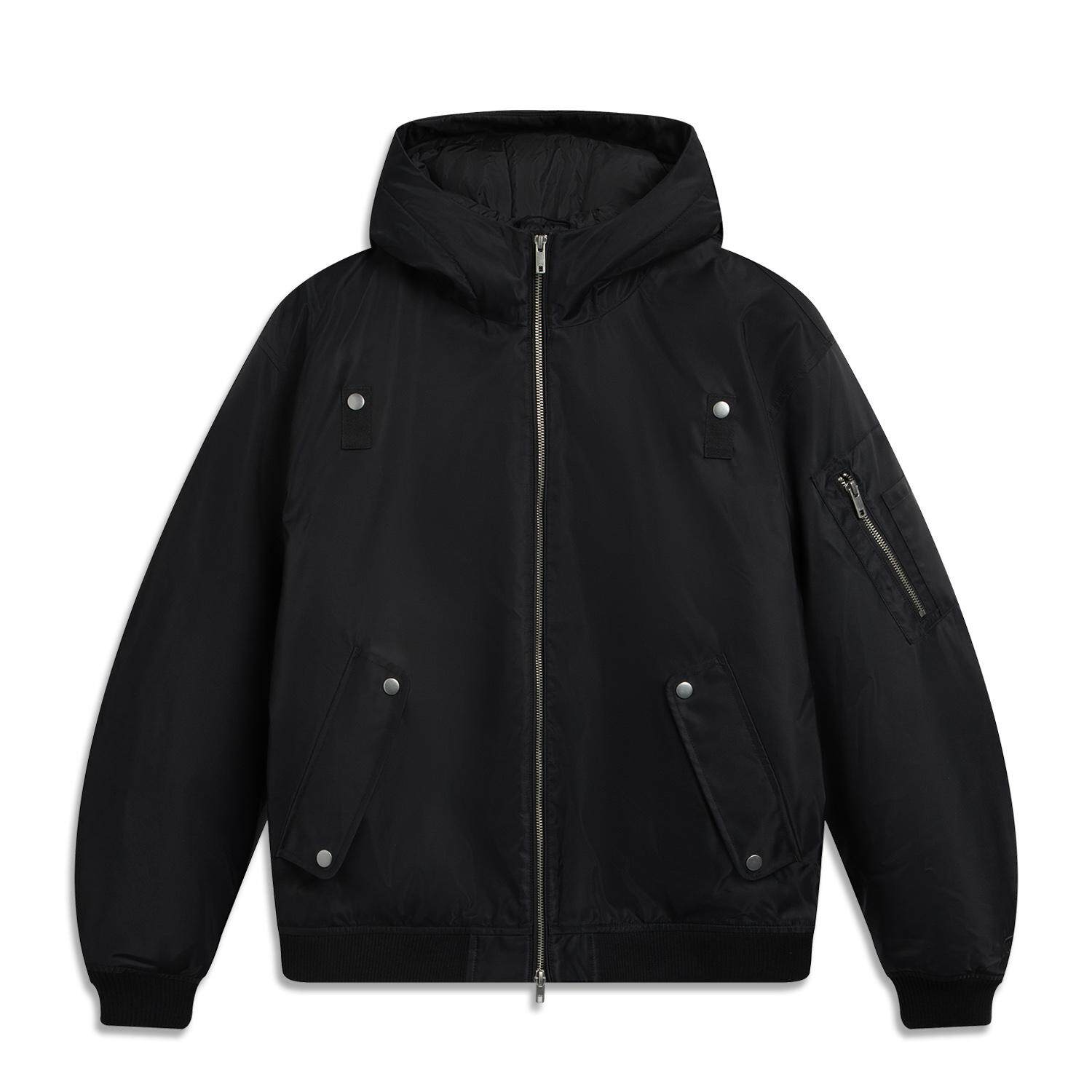 李宁正品2025新款男女同款时尚潮流运动休闲保暖连帽棉服AJMV397