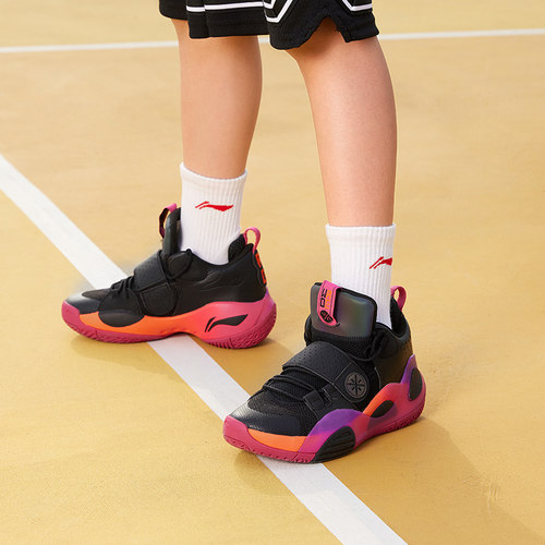 Lining/李宁正品全城8儿童缓震回弹透气支撑稳定篮球鞋YKBS114