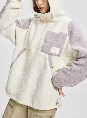 李宁女子外套冬季新款反伍篮球宽松针织休闲毛绒上衣AFDR714