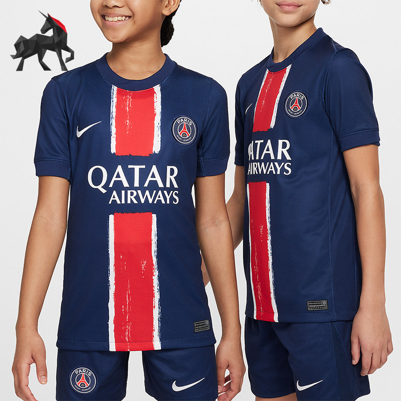 Nike/耐克正品Dri-FIT 大童夏季舒爽足球圆领球衣FN9155-411