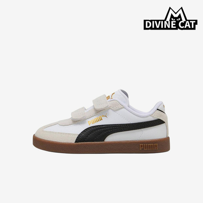 Puma/彪马正品ClubIIEra时尚白黑金儿童经典白黑色板鞋402307-02