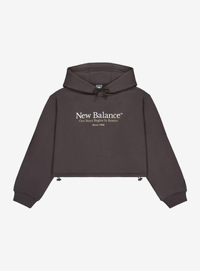 New Balance/NB正品运动女子经典复古连帽卫衣套头衫AWT51352-BLK