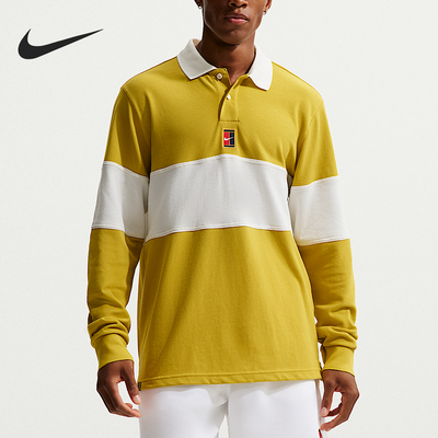 Nike/耐克正品Court Heritage男士网球长袖POLO衫HQ1748-389