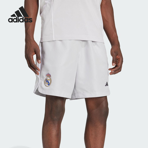 Adidas/阿迪达斯正品2025夏季款男士梭织宽松足球短裤JN3067