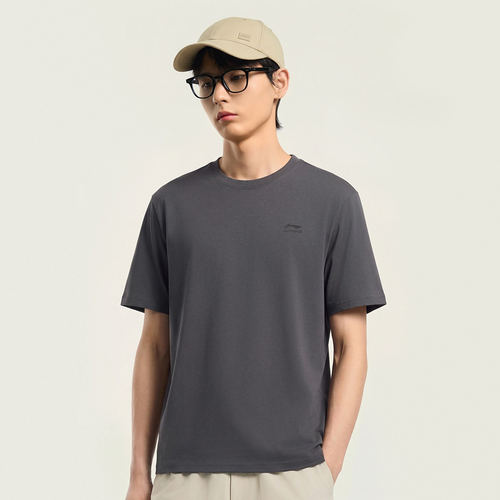 李宁正品2026年新款男女同款运动生活圆领简约短袖T恤AHSW395-5
