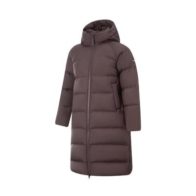 李宁正品2025冬季女子蓬松保暖立体裁剪鹅绒长款羽绒服AYMV190