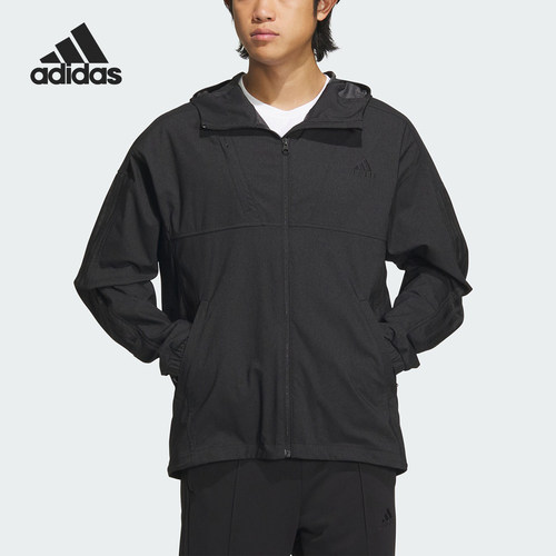 Adidas/阿迪达斯正品干牛仔男士运动休闲连帽夹克外套IS5137
