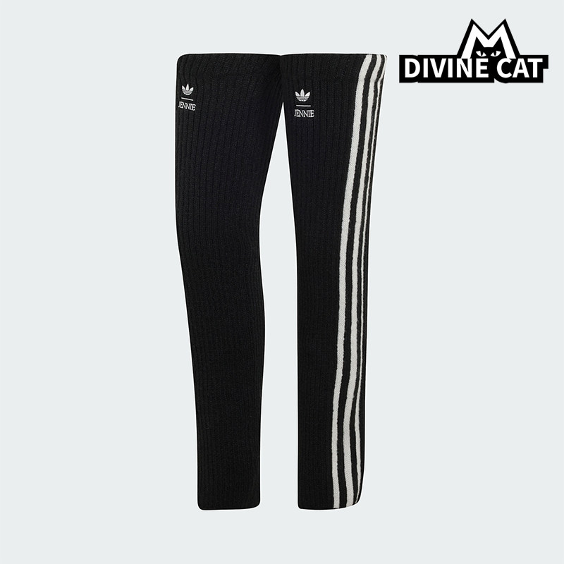 Adidas/阿迪达斯正品三叶草女士时尚简约高筒护腿袜套LD4843