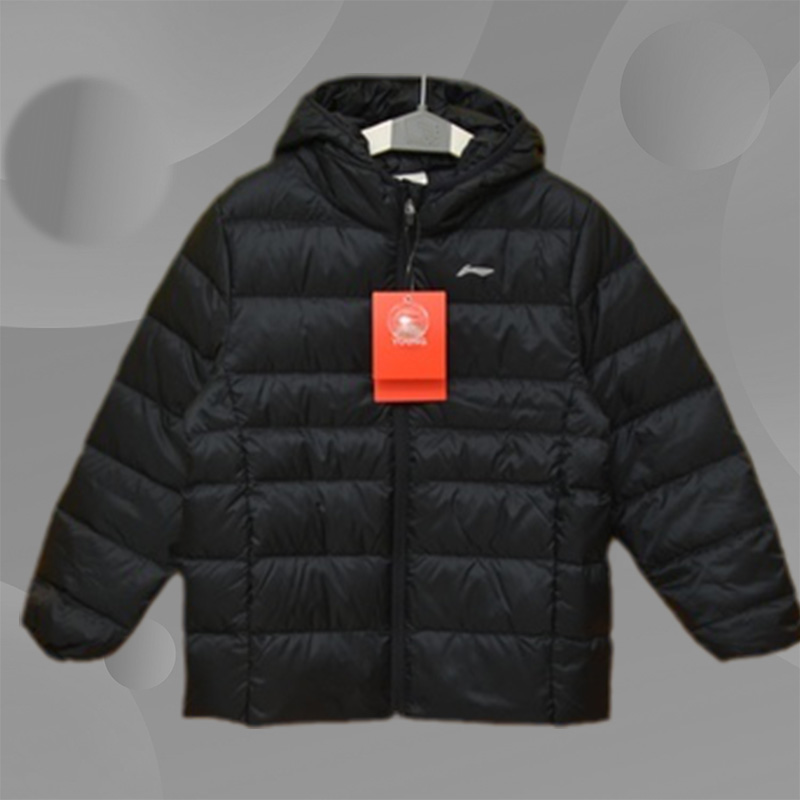 李宁正品冬季新品男大童白鸭绒轻薄保暖运动超轻短羽绒服YYMR003