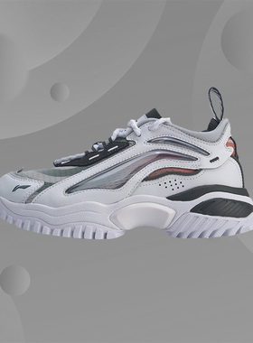 李宁休闲女子春季新款潮流极光天行撞色复古舒适运动鞋AGLP108