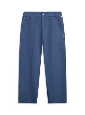 李宁正品中国文化系列故宫联名男子宽松休闲针织直筒长裤AKXW031