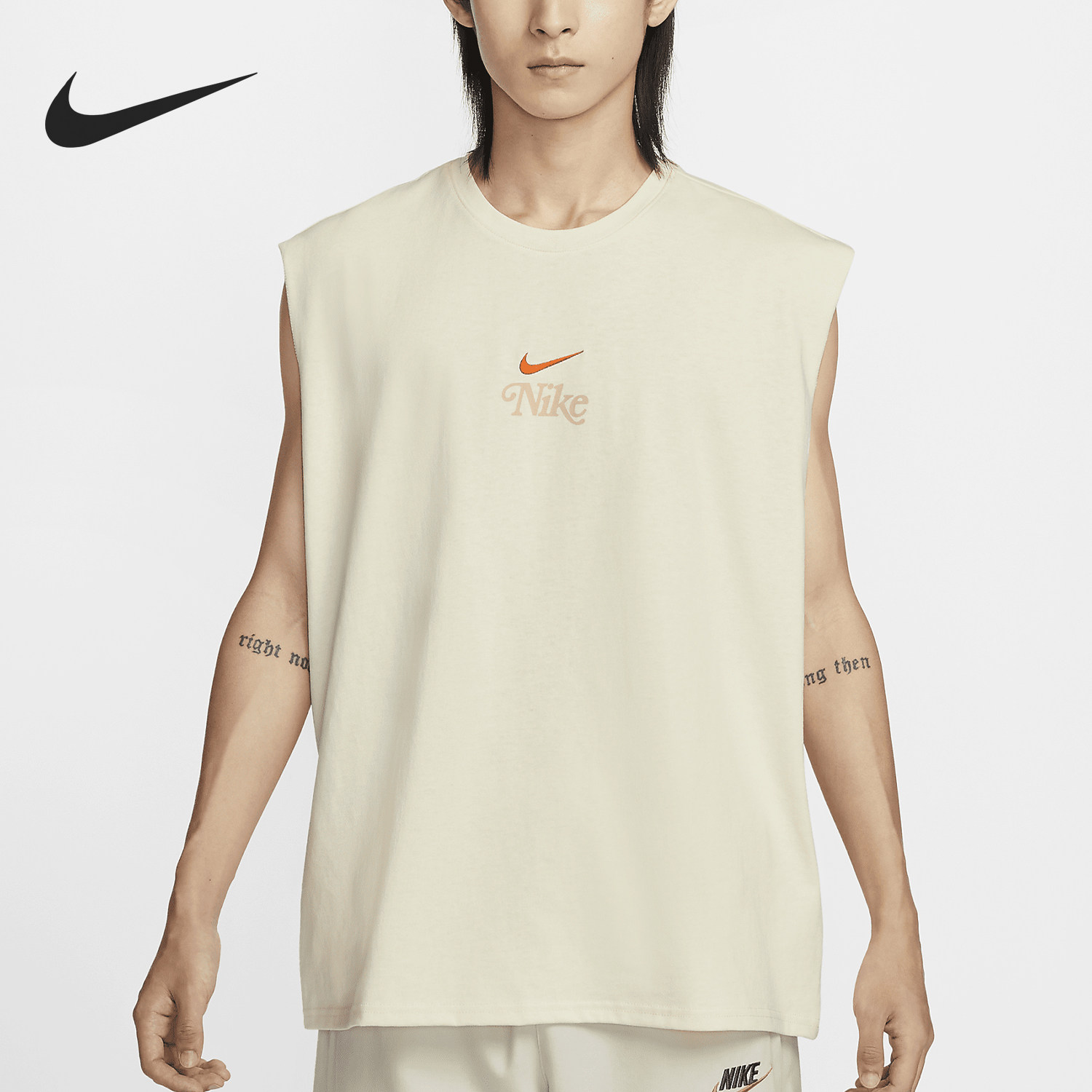 Nike/耐克正品新款男士宽松针织训练健身无袖背心HM4455-113