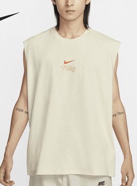 Nike/耐克正品新款男士宽松针织训练健身无袖背心HM4455-113