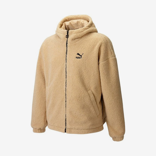 Puma/彪马正品运动休闲男女款仿羊羔绒宽松连帽外套539568-20