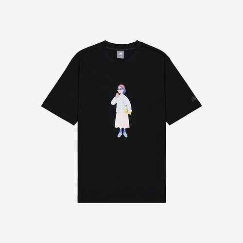 New Balance/NB正品新款男女时尚简约透气圆领短袖T恤NEE28093-BK