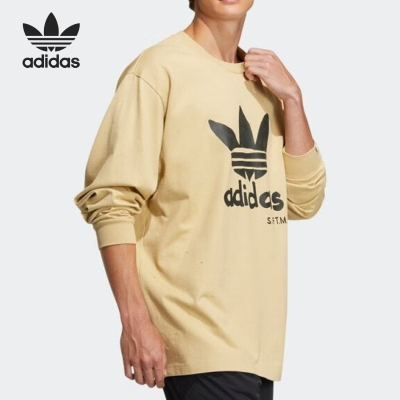 Adidas/阿迪达斯正品三叶草联名情侣款时尚运动长袖T恤HT0435