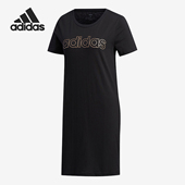 女子舒适圆领套头运动休闲连衣裙 Adidas 阿迪达斯正品 FL0141