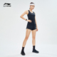 夏季 短袖 新款 轻薄透气舒适背心短裤 AATR090 李宁正品 套装 女子无袖