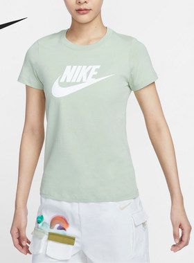 Nike/耐克正品当季新款女士圆领针织简约短袖T恤DV6095-343