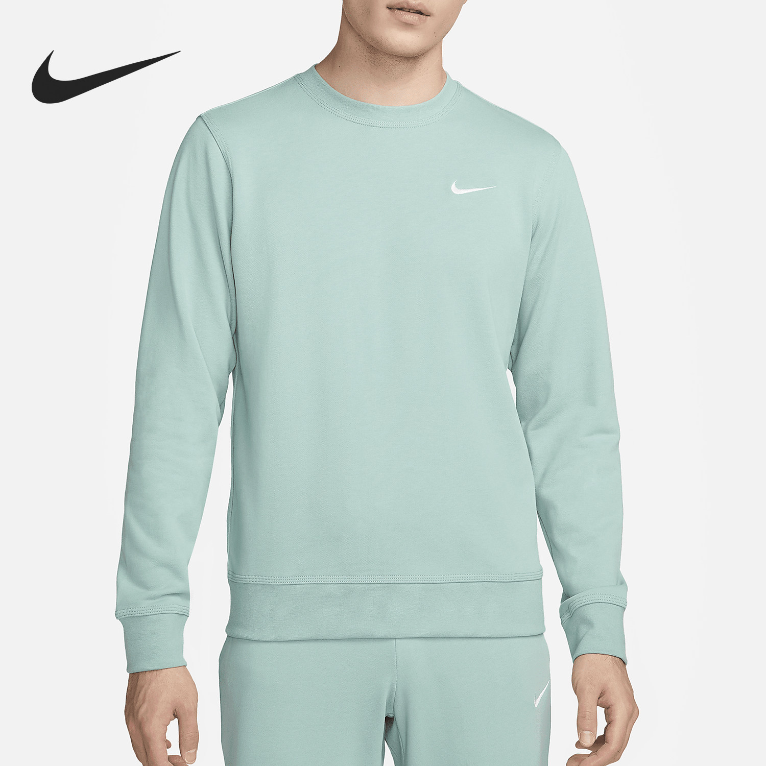 Nike/耐克正品Club Crew男士圆领针织透气套头卫衣637903-309
