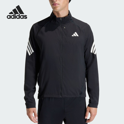 Adidas/阿迪达斯正品春秋男士立领运动跑步夹克外套JZ7717